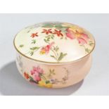 Royal Worcester blush ware lidded pot, 4cm high