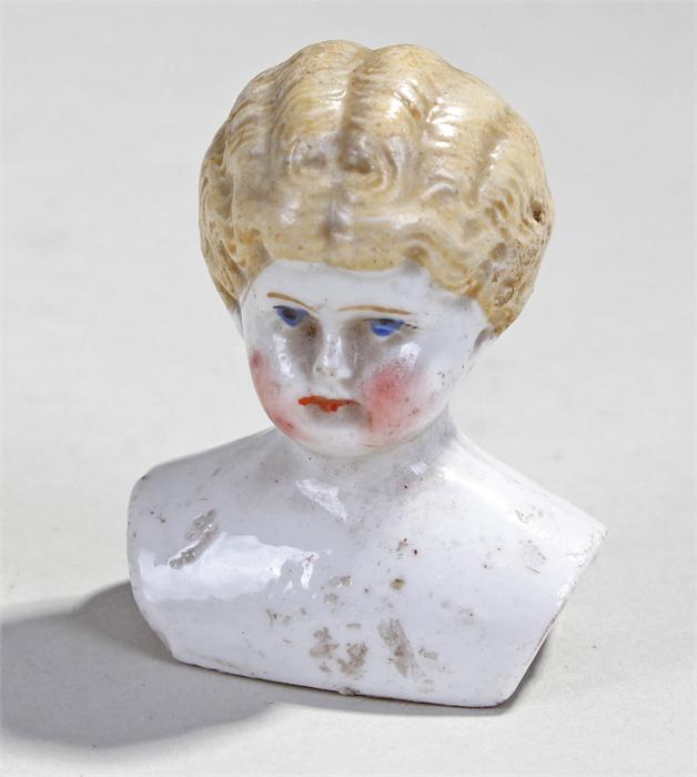 Porcelain dolls head of a child