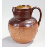 Doulton stone ware jug, with tavern scenes, 17cm high
