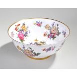 Large Caverswall bowl, Hand painted with flowers