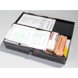 Tin box containing medical items.