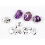Loose gem stones, to include Zircons and Amethysts (qty)