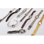 Collection of ladies wristwatches, to include the makes Skagen, Epiphany, two silver case examples