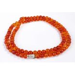 Amber Necklace, 107cm long, 95 grams