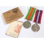 World War II medals, Defence medal and 39-45 medal, boxed