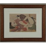 Kitagawa,Utamaro - "Erotik Nr. 3", aus Kopfkissenbuch,Farboffset,ca.31x21 cm, mehrfach in PP