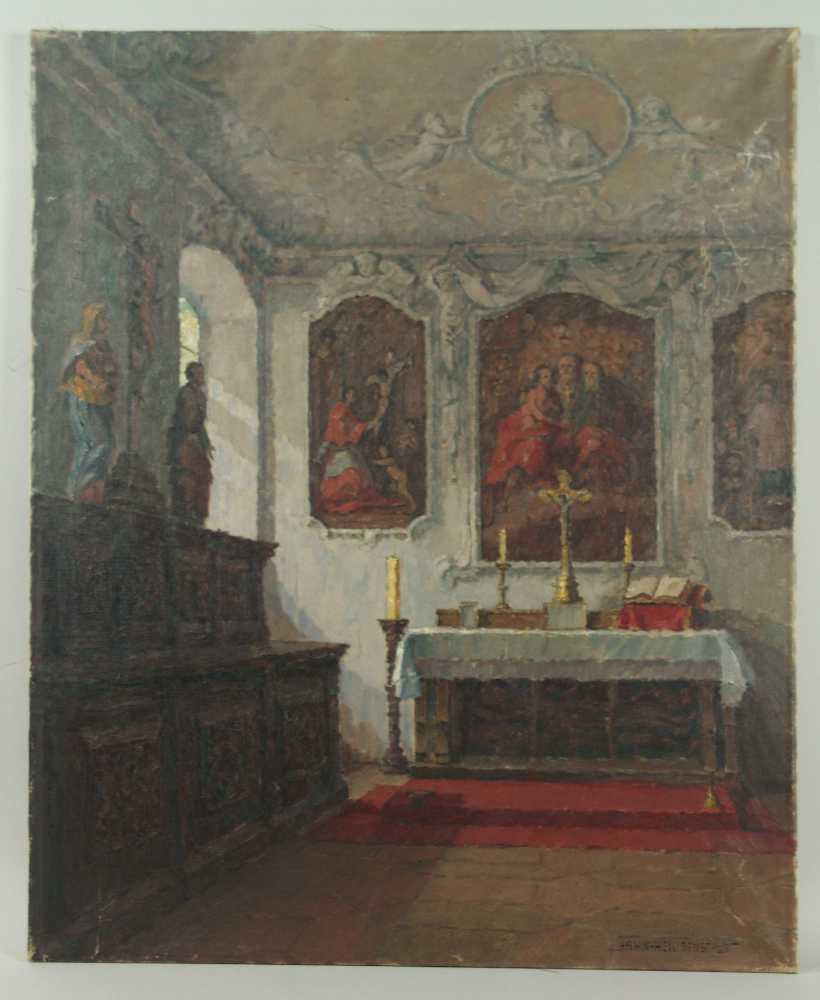 Jahn-Heiligenstadt,Albert Ludwig(1885-1952 Berlin)- Blick in die Sakristei der Stiftskirche