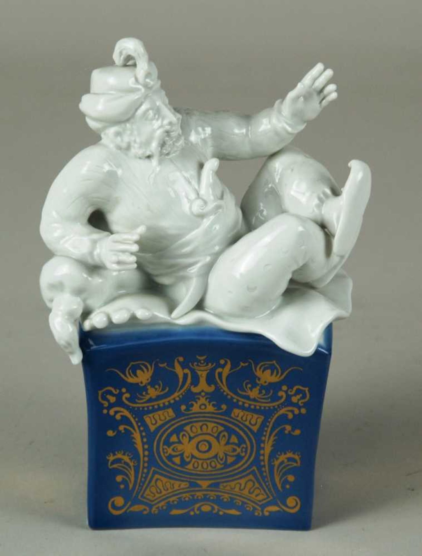 König Schehereban aus 1001 Nacht - Meissen blaue Schwertermarke, 20 Jhdt. Entw. Peter Strang,im