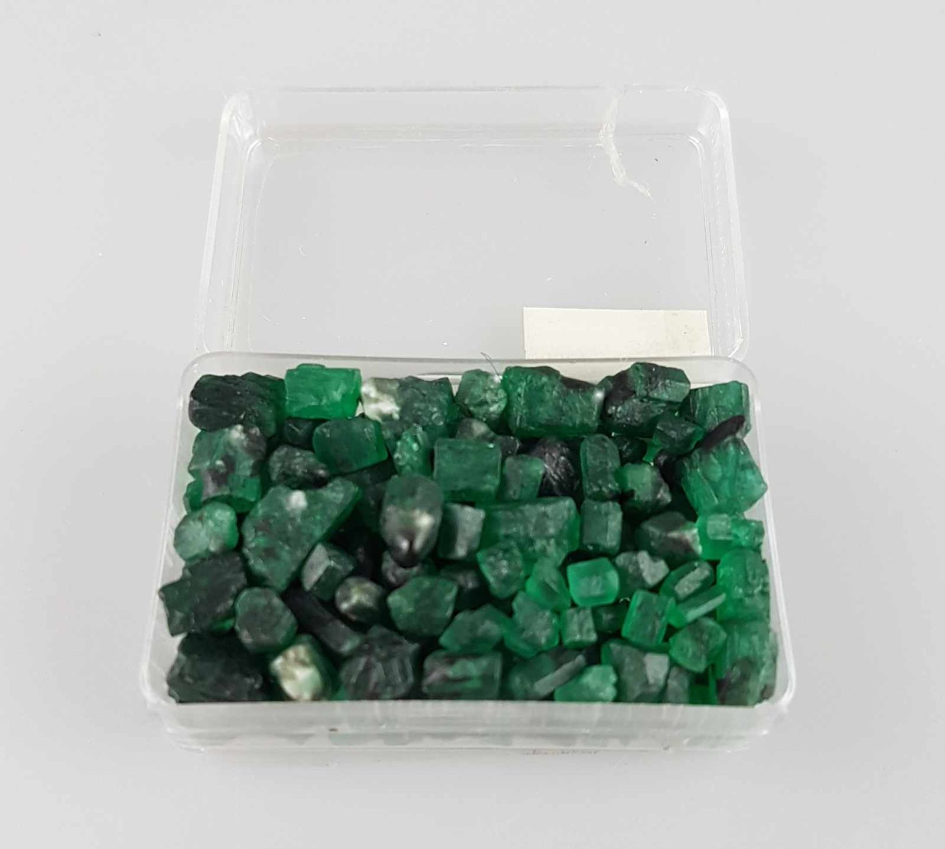 Konvolut Smaragde - lose, diverse Größen und Formen,Gewicht zusammen ca.40g