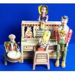 1950'S LIL ALONER TIN PLATE PIANO TOY BY THE UNIQUE ART MANUFACTURING COMPANY