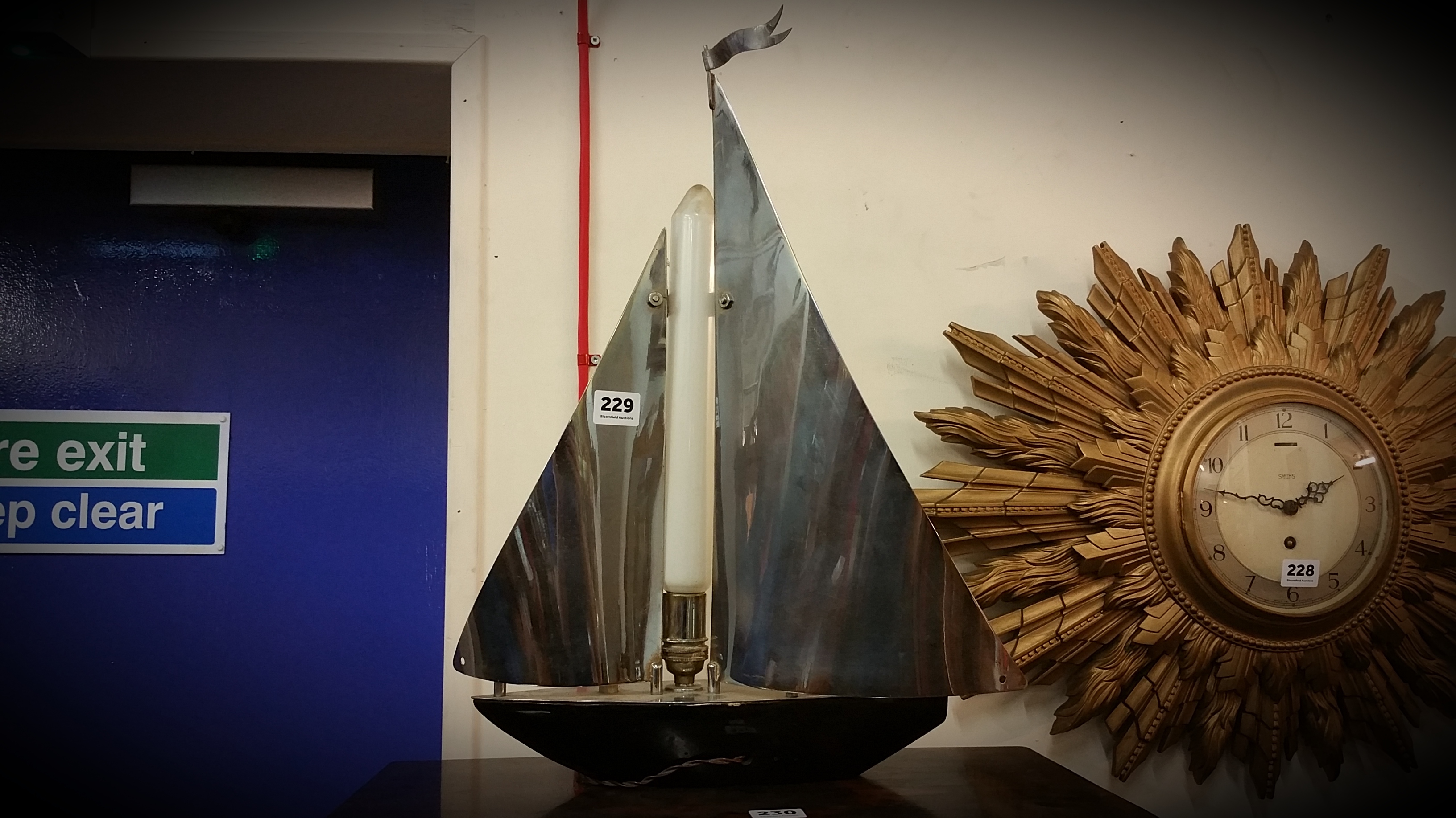 ART DECO SAILING SHIP LAMP