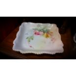 ROYAL WORCESTER DISH DECORATED WITH ROSES