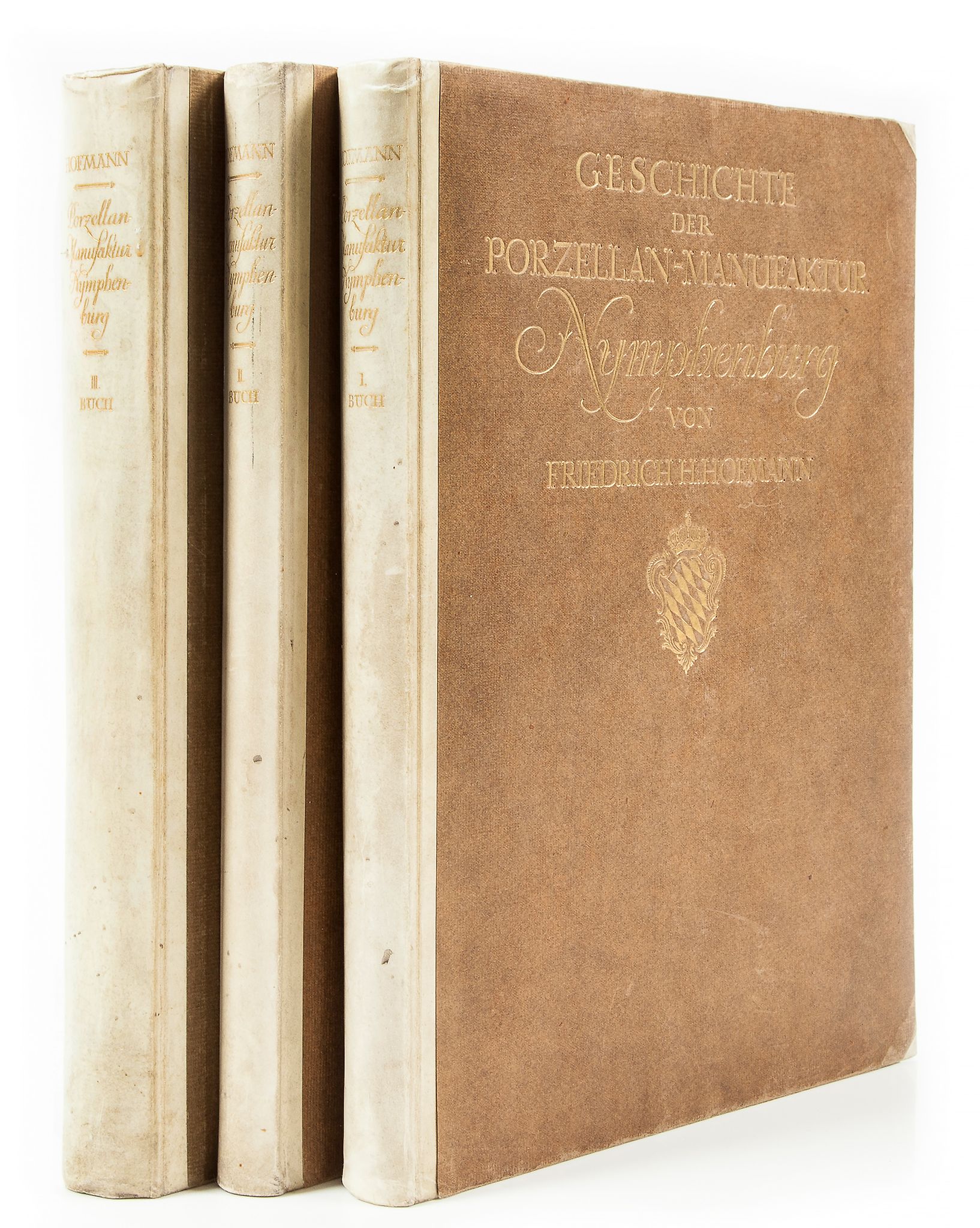 Hofmann (Friedrich H.) - Geschichte der Bayerischen Porzellan-Manufaktur Nymphenburg, 3 vol.,