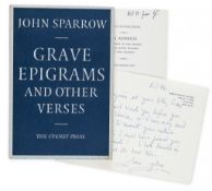 Sparrow (John) - Words on the Air, 1981; Grave Epigrams and other Verses,   Burford  ,   The