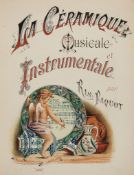Ris-Paquot (O.E.) - La Ceramique Musicale et Instrumentale,  chromolithographed decorative title and
