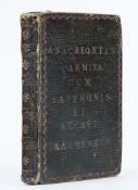 Foulis printed on silk.- Anacreon. - Carmina cum Sapphonis et Alcaei fragmentis,  text in Greek,