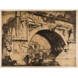 Brangwyn (Sir Frank) - Ponte Rotto, Rome; Church of St Austrebert, Montreuil; The Inn of the Parrot,