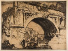 Brangwyn (Sir Frank) - Ponte Rotto, Rome; Church of St Austrebert, Montreuil; The Inn of the Parrot,