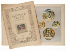 Damiron (Charles) - Le Faïence de Lyon, 2 vol.,   number 342 of 550 copies, original pictorial
