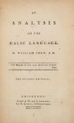 Gaelic Language.- Shaw (William) - An Analysis of the Galic Language,  second edition, half-title,