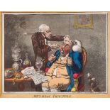 Gillray (James) - Metallic-Tractors,  social satire on patented quackery, in this case an