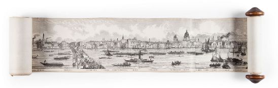 Azulay (Bondy) - Grand Panorama of London and The River Thames,  from the Western Stone Wharf,