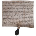 Jewish exchequer official - in medieval London.- Grant by Hugh of Dunesden to Gilbert
