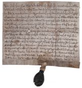 Jewish exchequer official - in medieval London.- Grant by Hugh of Dunesden to Gilbert