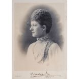 Henry Van der Weyde (1838-1924) - Queen Alexandra   albumen print, signed and dated 1895  by Queen