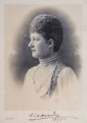 Henry Van der Weyde (1838-1924) - Queen Alexandra   albumen print, signed and dated 1895  by Queen