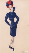 Bruyère (Marie Louise) - Album of original Bruyère Couture fashion designs,  36 pre-war and 21