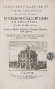 Iamblichus. - De mysteriis liber,  translated and edited by Thomas Gale,   first edition  ,