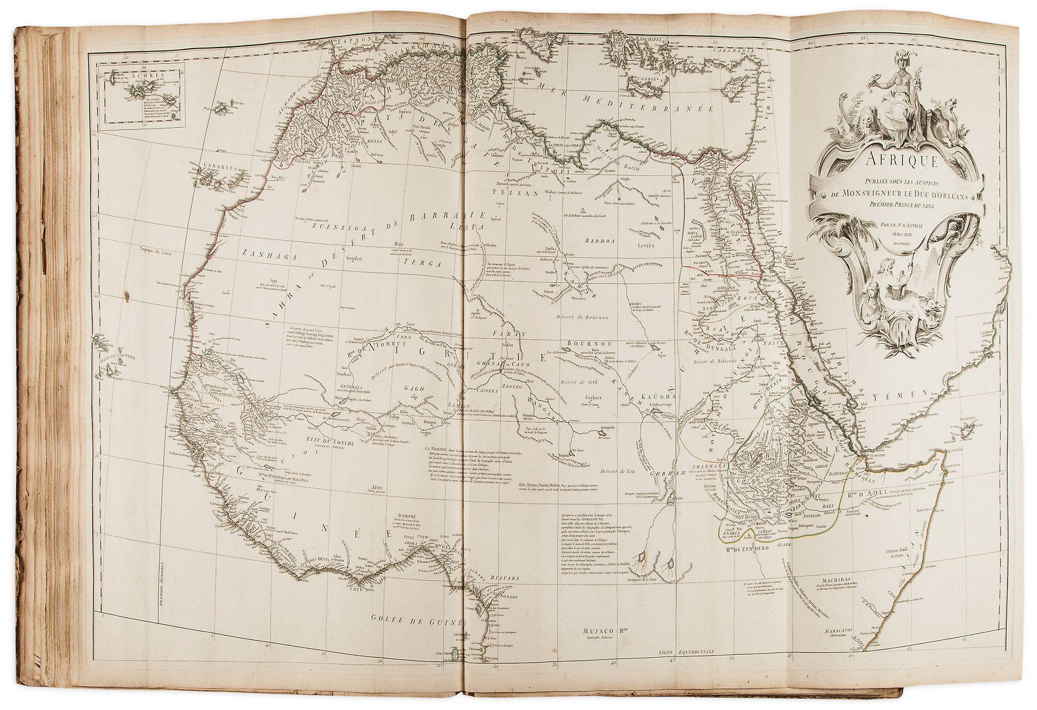 Atlas.- D'Anville (J.B.B.) - [Composite Atlas],  manuscript contents leaf headed 'Table de l'Atlas - Image 2 of 2