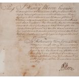 Jamaica.- - Moore Certificate attesting that Thomas Hay is Secretary and...   Moore (Sir Henry,