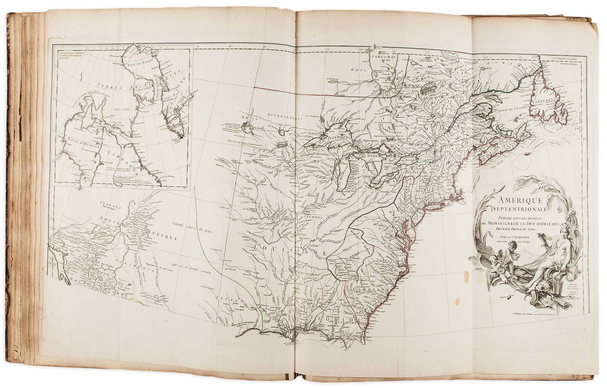 Atlas.- D'Anville (J.B.B.) - [Composite Atlas],  manuscript contents leaf headed 'Table de l'Atlas