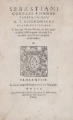 Cicero (Marcus Tullius).- Corradus (Sebastian) - Commentarius, in quo M. T. Ciceronis de claris