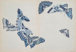 Kamisaka (Sekka) - Cho Senshu, A Thousand Kind of Butterflies,   album of 25 double-page plates of