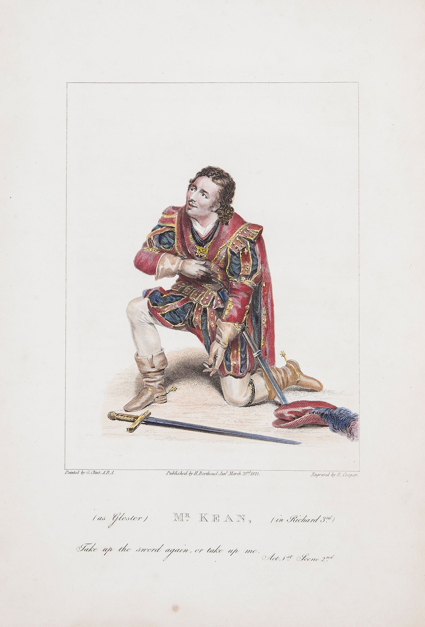 Terry (Daniel) - British Theatrical Gallery,   first edition ,  20 hand-coloured stipple-engraved - Image 2 of 2