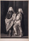 Van Dyck .- James McArdell (1729-1765) - Lord John  &  Lord Bernard Stuart Sons of Esme Duke of