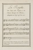 Yauville (d') - Traité de Vénerie,   first edition ,  40 (of 41) engraved plates of music (plate 6