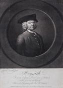 Townley (Charles) - Hogarth,  Hogarth, half-length circular portrait after Weltdon and Hogarth, in