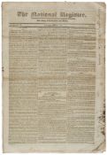 National Register (The).  Our King, Constitution and Laws. No. 431 - Vol.IX,   original broadsheet