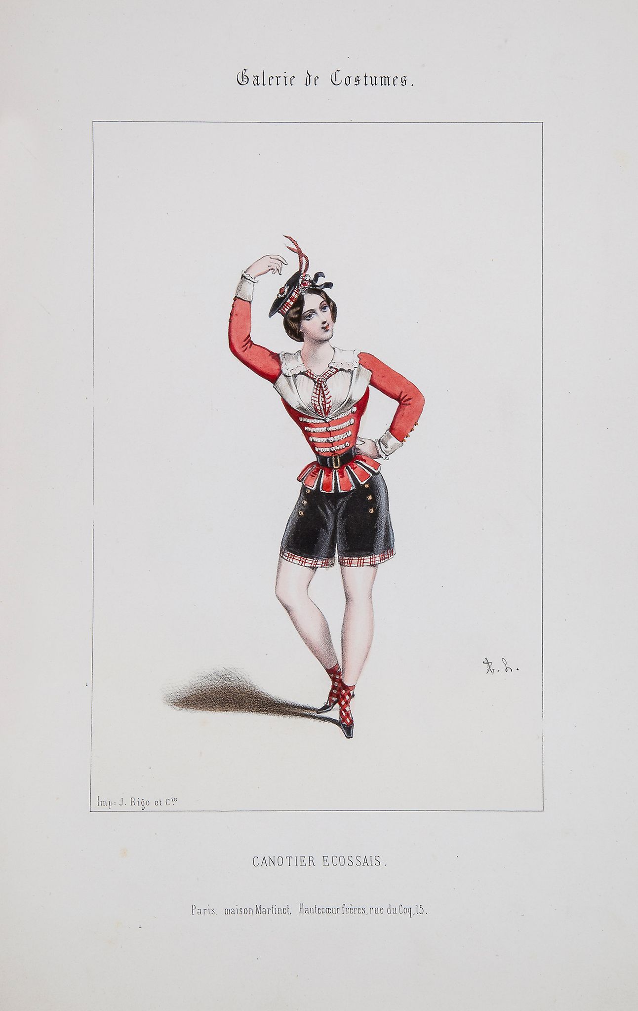 [Album of costume plates],   26 hand-coloured plates including 3 from 'Galerie Dramatique' and 13 - Image 2 of 3