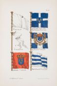 Desjardins (Gustave) - Recherches sur les Drapeaux Français,   chromolithographed frontispiece, 42