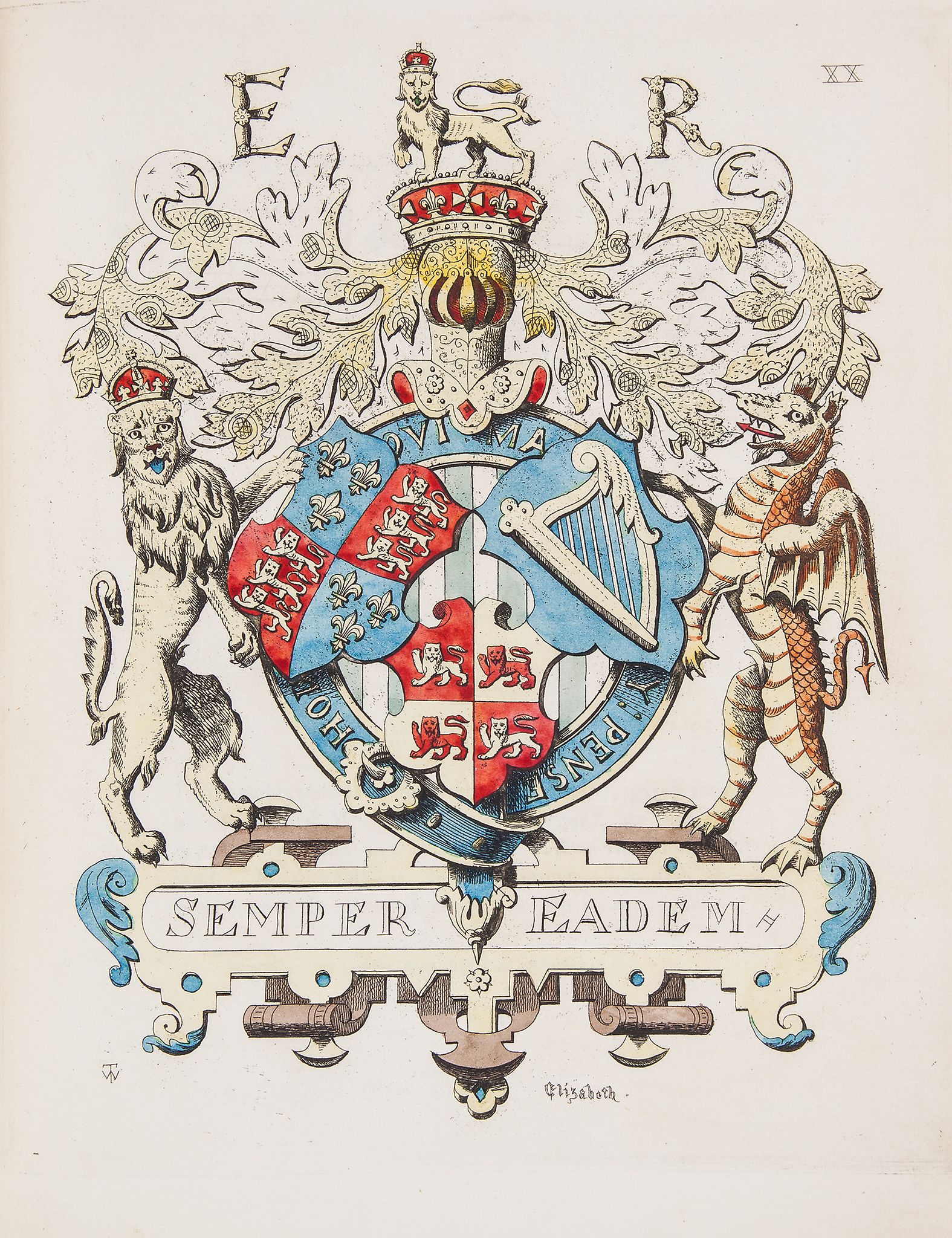 Willement (Thomas) - Regal Heraldry,   engraved frontispiece and 36 plates, all but a few hand-