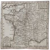France.- - Liste Generale des Postes de France,   engraved folding map at end, contemporary calf,