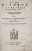 Plautus (Marcus Accius) - Opera,   edited by Dionysius Lambinus, device on title, decorative head