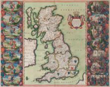 British Isles.- Blaeu (Johan and Willem) - Britannia Prout Divisa fuit Temporibus Anglo-Saxonum,