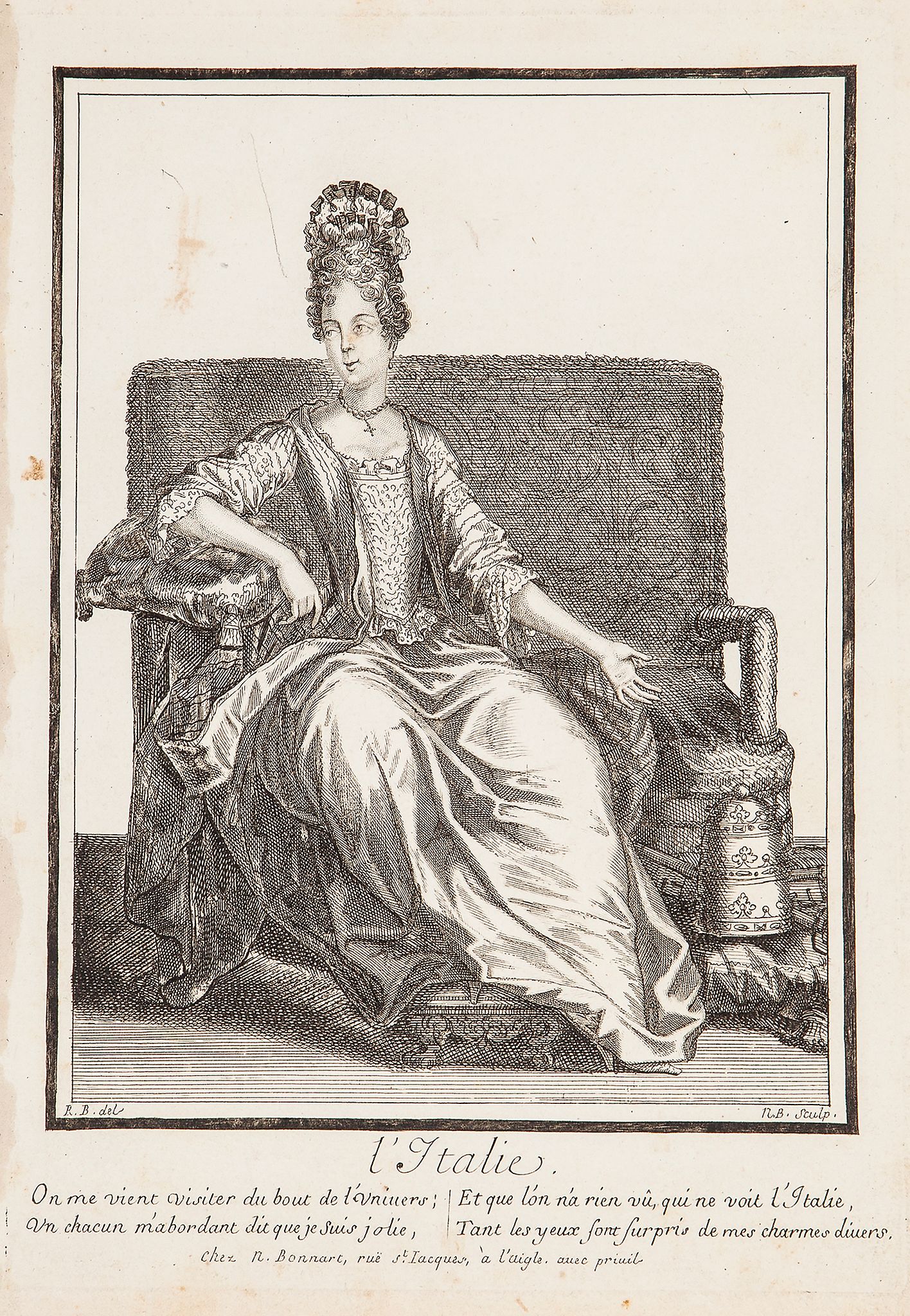 Bonnart (Robert) - La France; l’Italie; l’Allemagne; l’Espagne,  set of four allegorical female