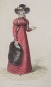 Fashion Plates.- - A bound volume of fashion plates,  from Ackermann's  'Repository of Arts',  81